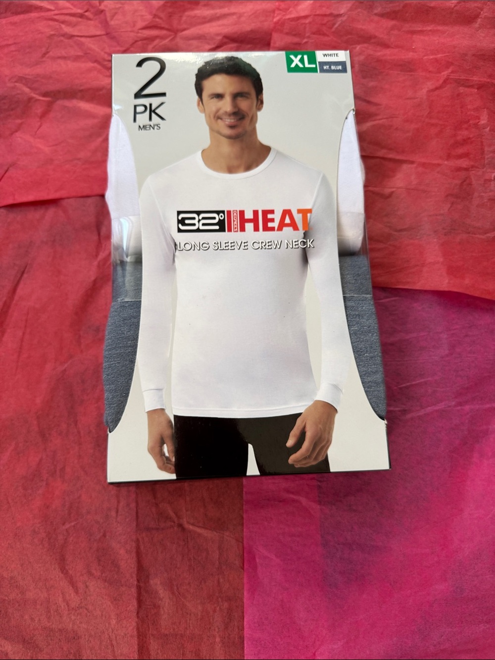 32 Degrees White Long Sleeve Crew Neck Shirt